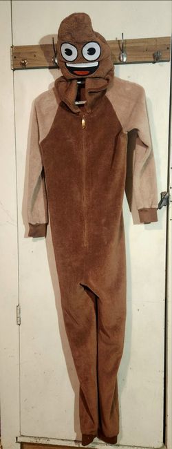 Emoji "SHIT HEAD" onesie costume