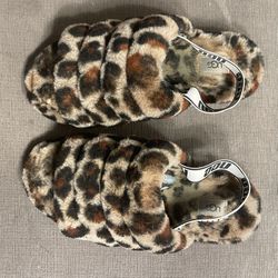 UGG Australia Fluff Yeah Fuzzy Cheetah Print Slippers