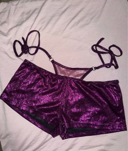 Purple Metallic Two-Piece Set