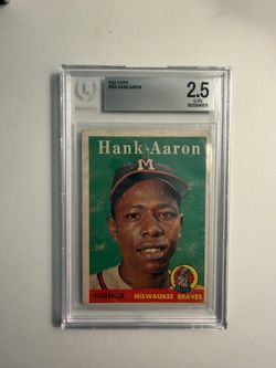 1958 Hank Aaron baseball card braves graded vintage rare