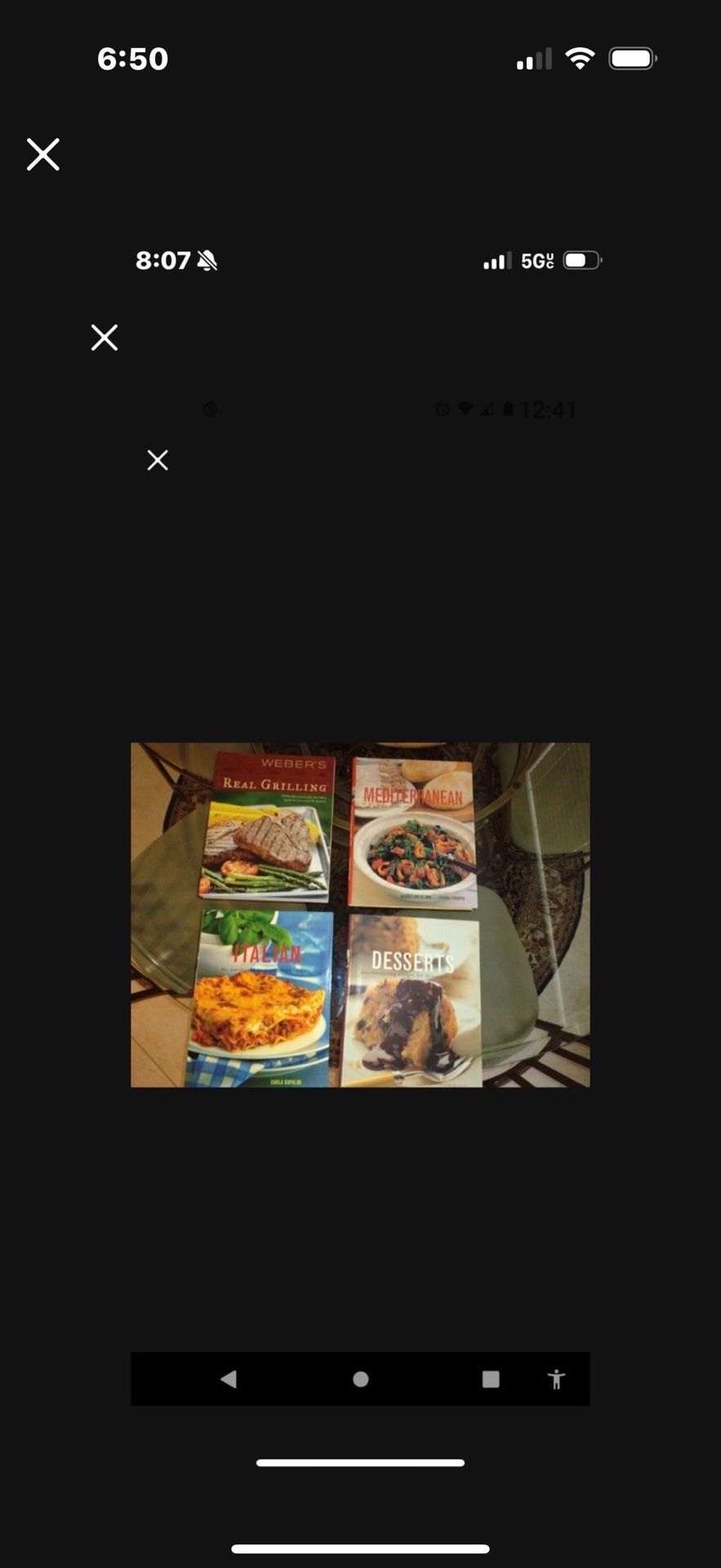 4 Large Cooking Books