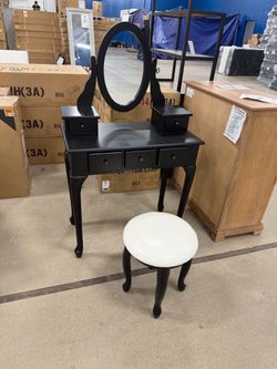 Brand New Vanity Makeup Table w/ Mirror & Stool – Limited Stock!