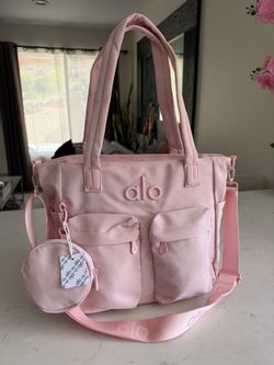 Alo Yoga Pink Tote Bag with Coin Pouch