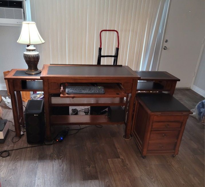 Portland Loft Desk And Cabinet