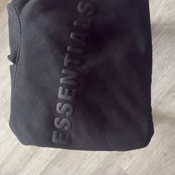 Black Essential Hoodie 