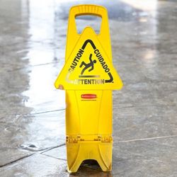 caution wet floor sign