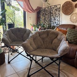 Comfy Faux Fur Folding Chairs 