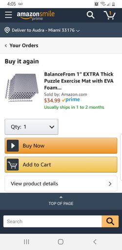 Grey Exercise Matts 1" thick