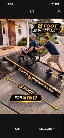 Brand new 8 foot aluminum heavy duty ramp for 160