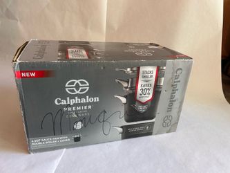 Calphalon Premier Space Saving 4.5qt Sauce Pan with Double Boiler + Cover