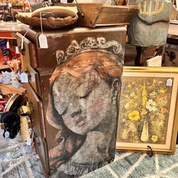 Really Cute Antique Vanity Drawer/ Nightstand Mahogany