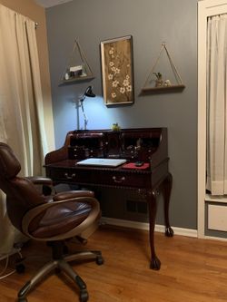 Antique Chippendale Writing Desk - 17 Drawers