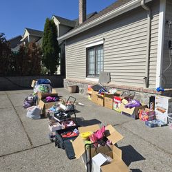 Huge Baby & Kids Garage Sale + Gear, Bikes, Camping & Household Items