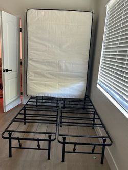 High-End Couch + Mattress Frame + TV + Stand – $300 OBO MUST GO ASAP (YOU HAUL)