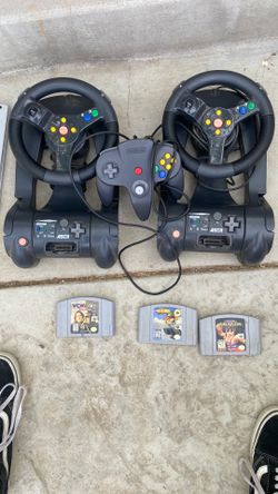 N64 Racing wheel, original n64 controller+ games