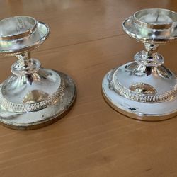 Silver Plated Candlesticks (2)