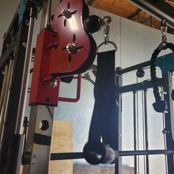 Multifunctional smith machine - a complete home gym system designed to do a comprehensive workout.  Selling as a stand-alone machine for 1,900.  A com