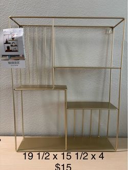 Gold decorative wall shelf