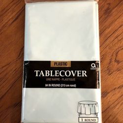 Brand New Amscan Plastic Table Cover 84” Round