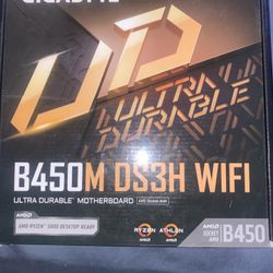 GIGABYTE B450M DS3H WIFI, Socket AM4 AMD  Motherboard