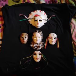 Mardi Gras Wall Masks  - Set Of 5