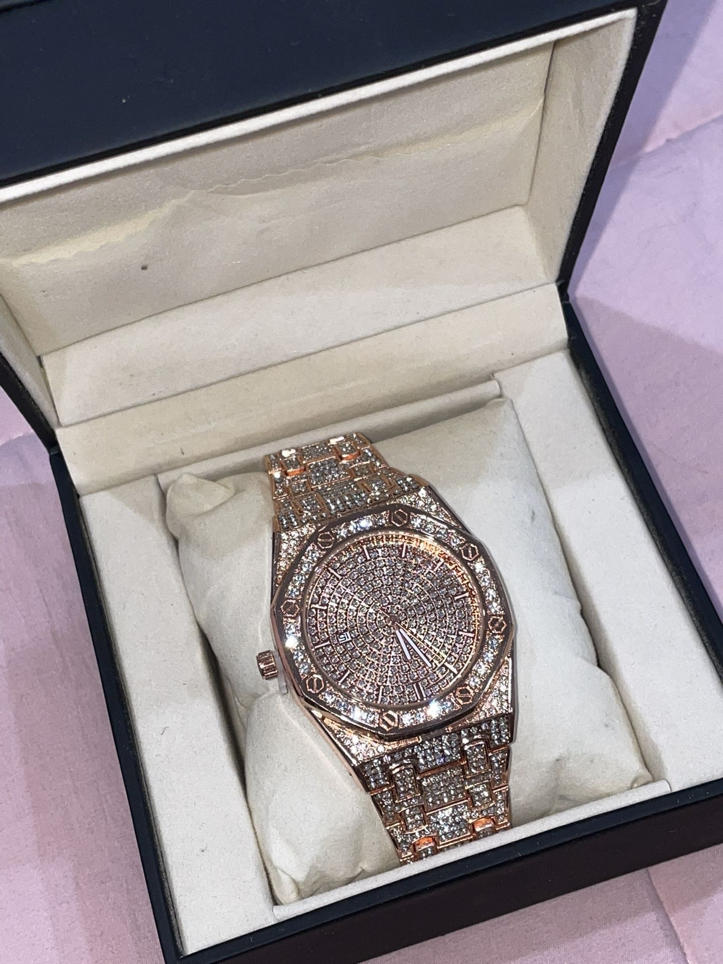 Rose Gold Stndrdz Bling Watch