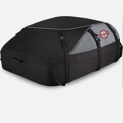 Sailnovo Rooftop Cargo Carrier Roof Bag, 20 Cubic feet Waterproof Roof Cargo Carrier fit car with/Without Luggage Rack - Vehicle Soft Shell Roof Cargo