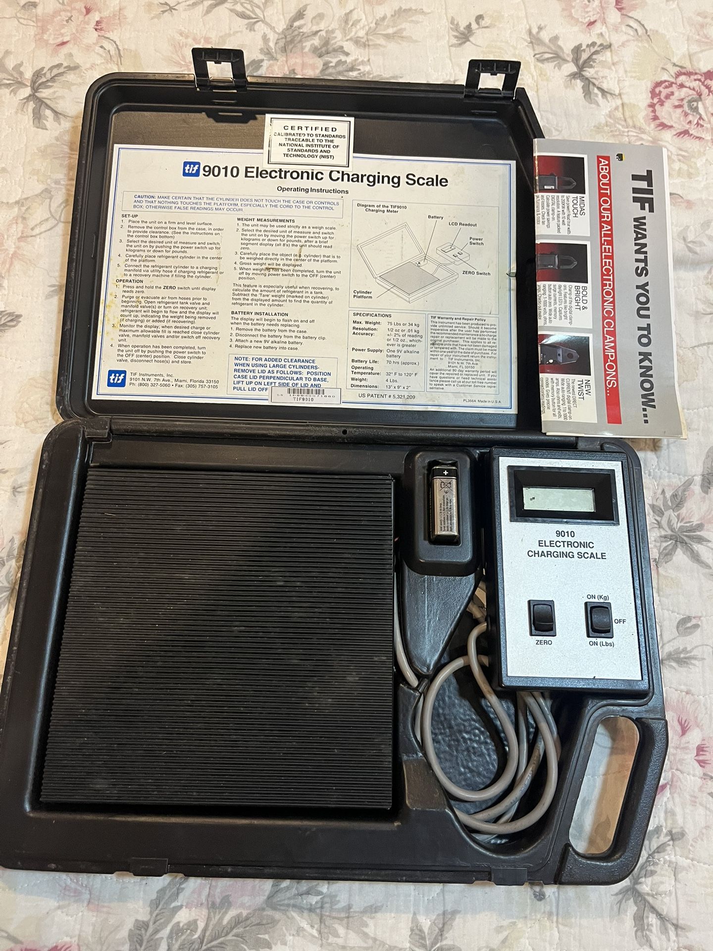 Tif 9010 electronic charging scale