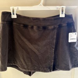 Free People Black Skort