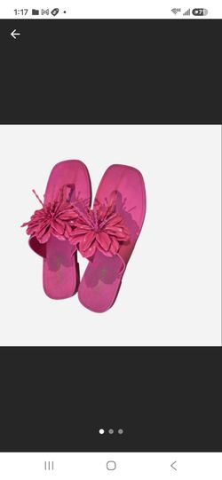 Larroudé pink floral sandals