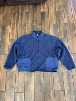 Nike dark blue sherpa fleece full-zip jacket