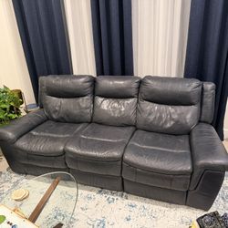 2 Black Recliner Couches