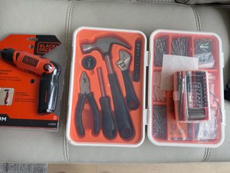 Black & Decker Cordless Screwdriver & Household Tool Kit - Brand New