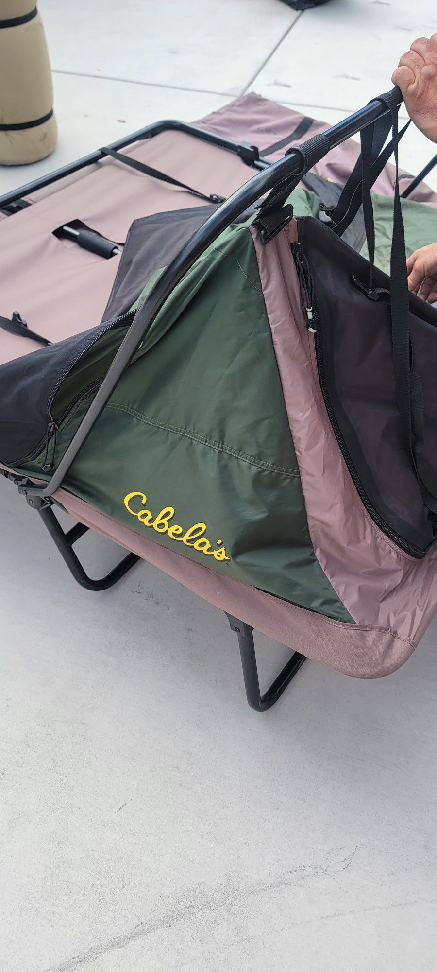 CABELAS Deluxe Double Camping Tent Cot And Mattress for Sale in