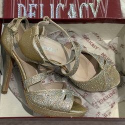 Sparkling Champagne Stilettos Sz 7.5