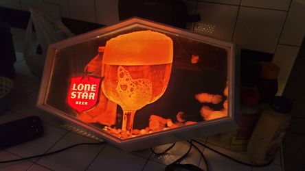 Vintage lone star beer lighted sign