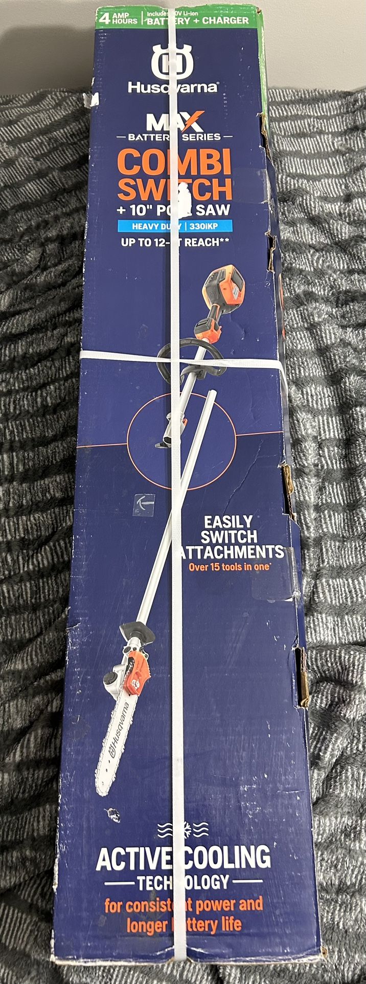 Brand New Husqvarna 330iKP Combi Switch + Pole Saw, 10-Inch Electric Pole Saw w/ 4 Ah Battery & Charger