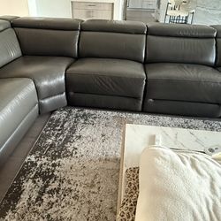 Leather sectional Sofa w/ Recliners 