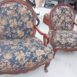 2 Matching Antique Arm Chair