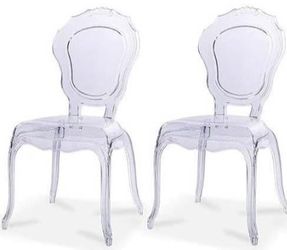 Dining/Vanity Clear Transparent Chairs