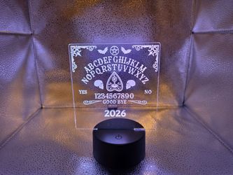 Ouija Style LED Acrylic Sign – Spooky Halloween Decor