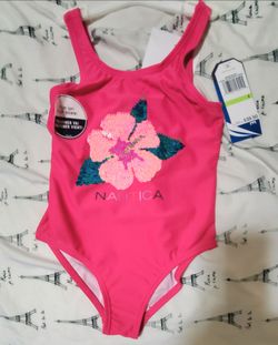 NWT. NAUTICA Girls Swimsuit. Size 6