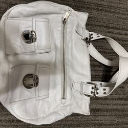 Marc Jacobs White Leather Shoulder Bag – Authentic