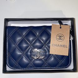 Chanel Navy Quilted Jumbo Classic Double Flap of Caviar Leather with Light Gold Tone Hardware