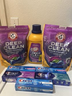 Arm And Hammer Detergent And Toothpaste Combo $32