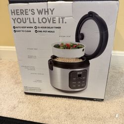 Aroma Stainless Steel Rice Cooker & Steamer - Brand New, Unused with Box & Accessories