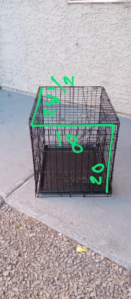 Dog Cage Size 20 X 18 X 24 1/2 Price Is Firm Huge Sale Tons Of Stuff Red Description Door Pick Up Only