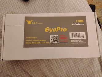 G&F EyePro Anti-Scratch Impact Safety Glasses 12 Pack - 6 Colors