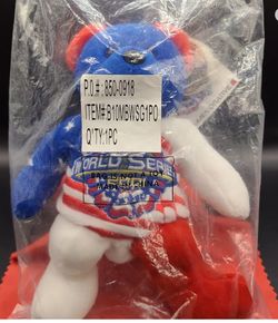 2001 World Series #1189/26,000 Post Plush Teddy Original Package W/ Tags Nice