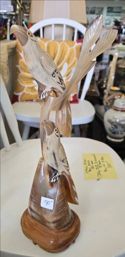 Perched Birds Figurine.  14"H. PLEASE READ DESCRIPTION